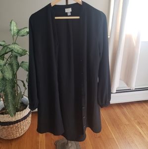 Black button up tunic